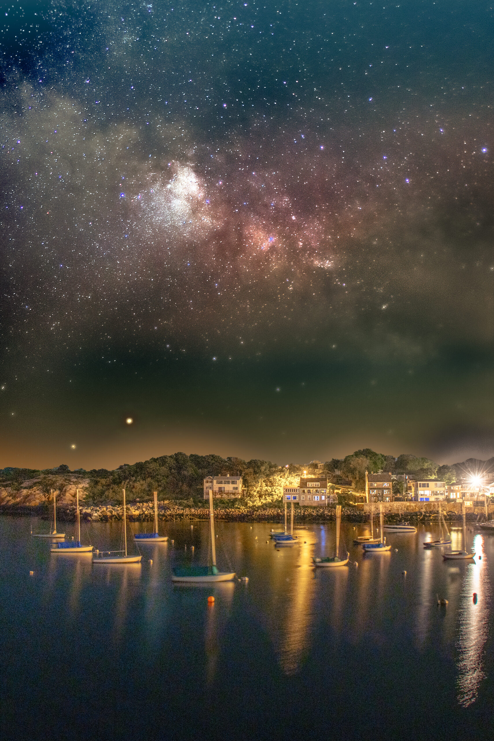 Milky Way Over Rockport Harbor